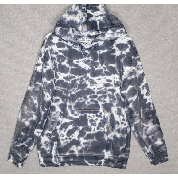 Lululemon Tops - Lululemon Hoodie All Yours Tie Dye Graphite Sweatshirt Womens 10 Pima Cotton